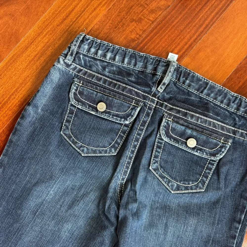 Gap Girls Plus Blue Jeans Denim Pants Boot cut Size 14 Plus Adjustable Waist